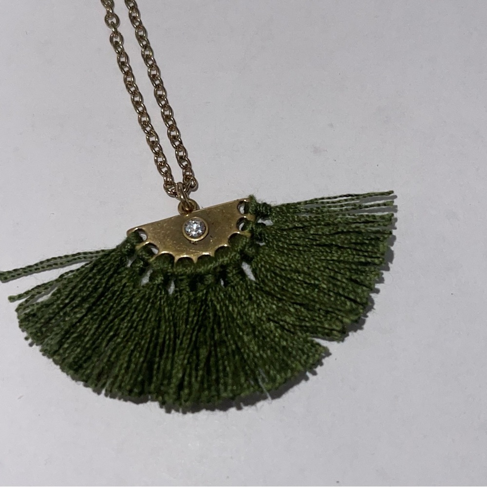 New Premier Design Olive flare Green Tassel‎ Necklace - Picture 7 of 7